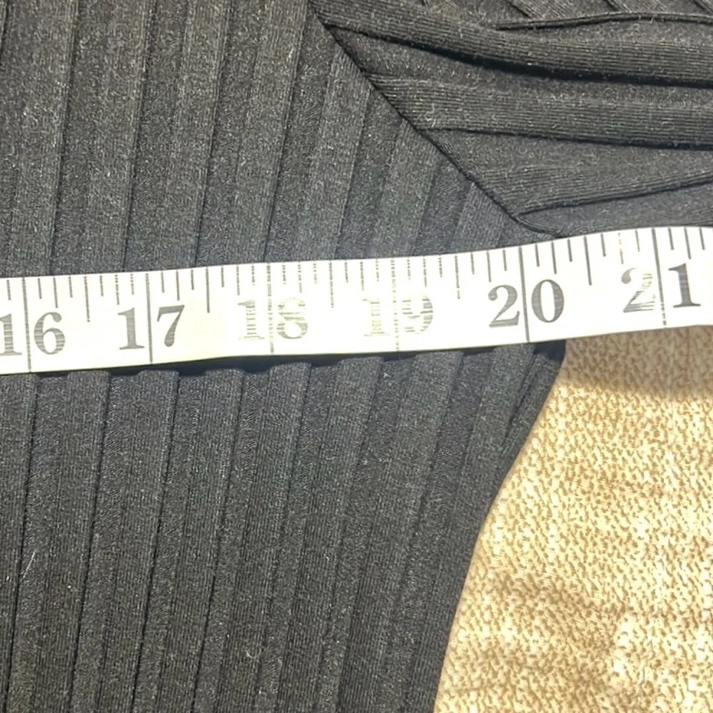 (HEAVY) Good American,Black,Wide-Ribbed Button-Down Midi Dress,NBW, Size 7/US 4X